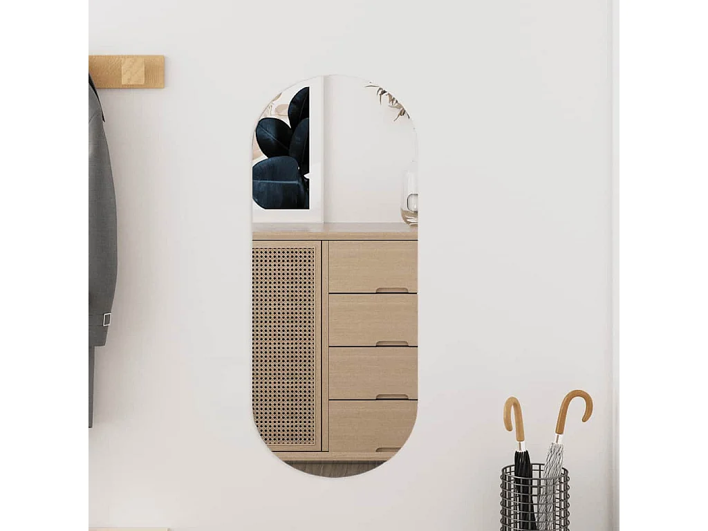 Specchio da parete 25x60 cm Vetro ovale