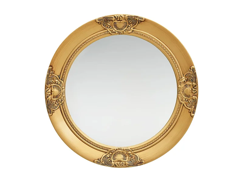 Miroir mural style baroque 50 cm Doré