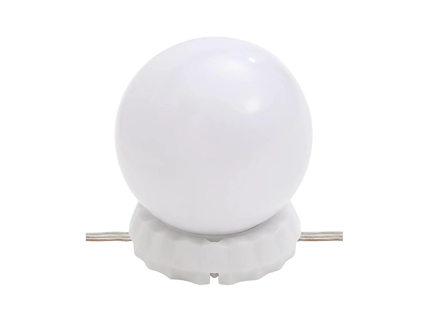 Specchio da parete con luci LED 35x80 cm vetro ovale