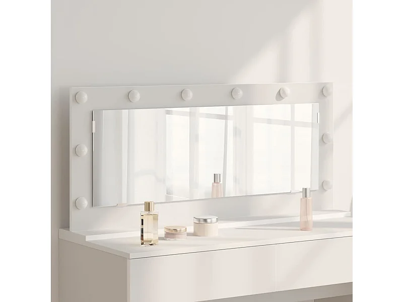 Specchio da trucco con luci LED Bianco 100 x 45 x 18 cm