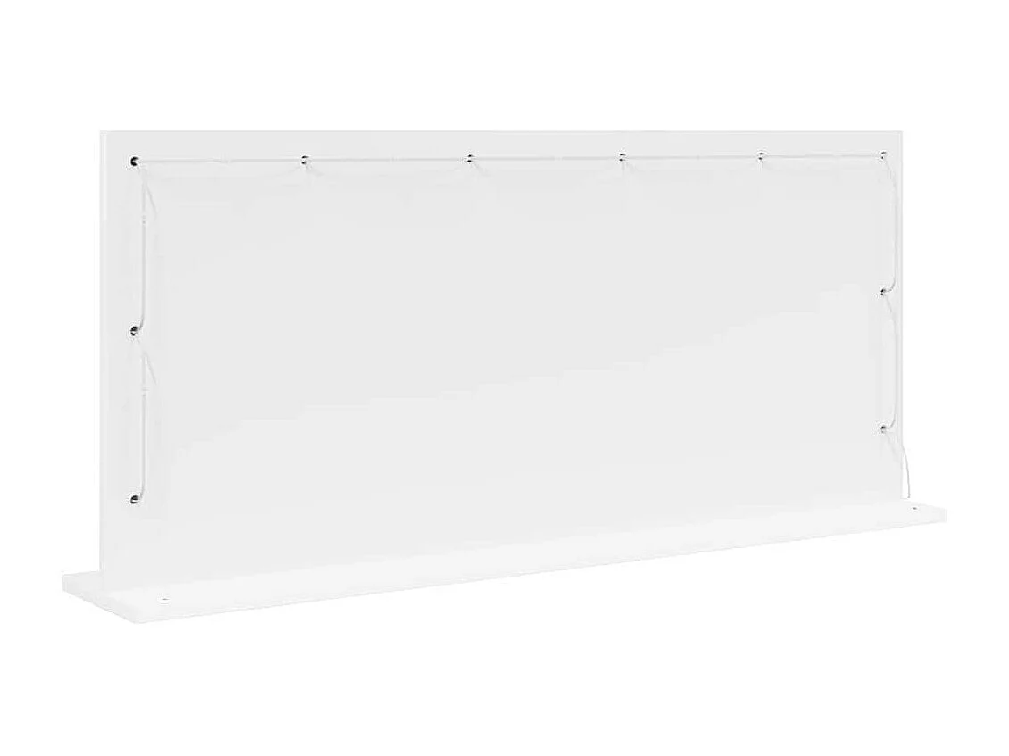 Miroir de vanité avec des lumières à LED Blanc 100 x 45 x 18 cm