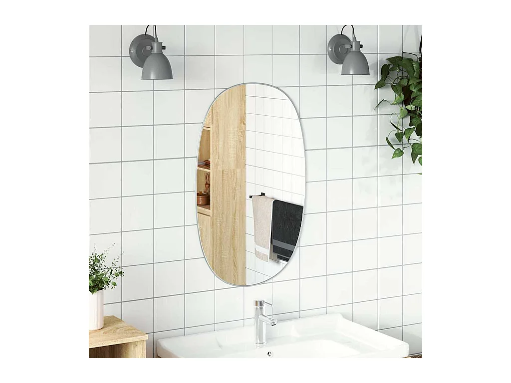 Miroir mural Argenté 70x45 cm