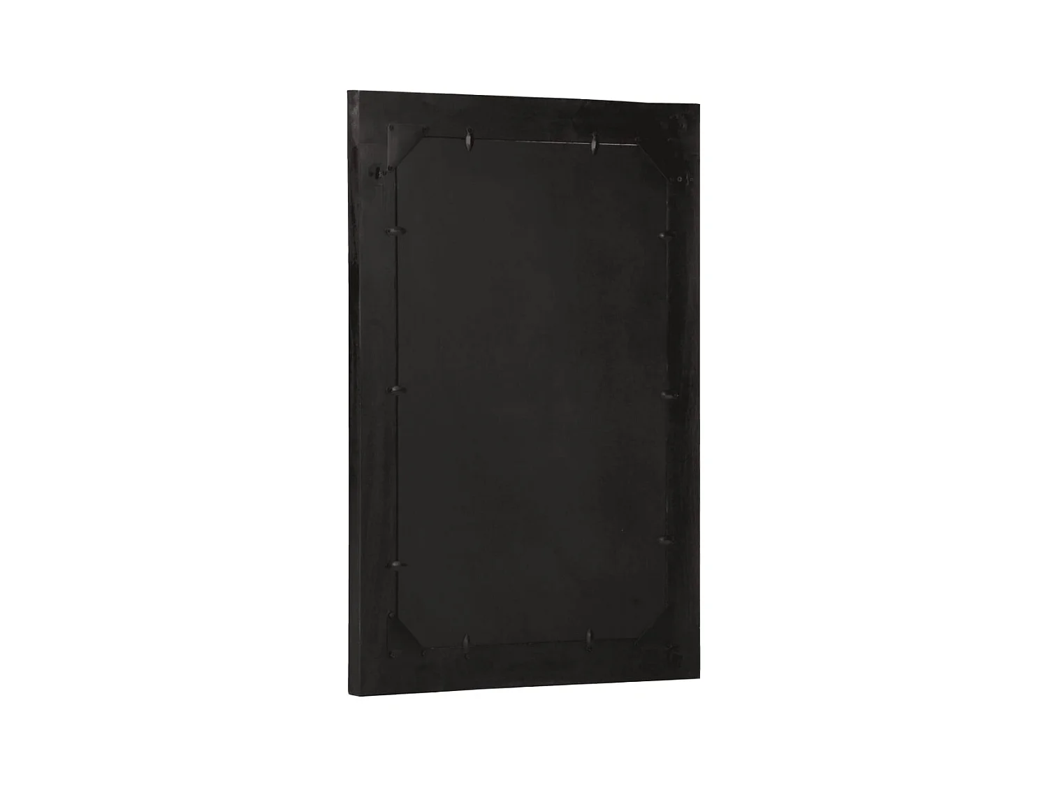 Specchio da bagno 50x70x2,5 cm in legno massello di mango e vetro