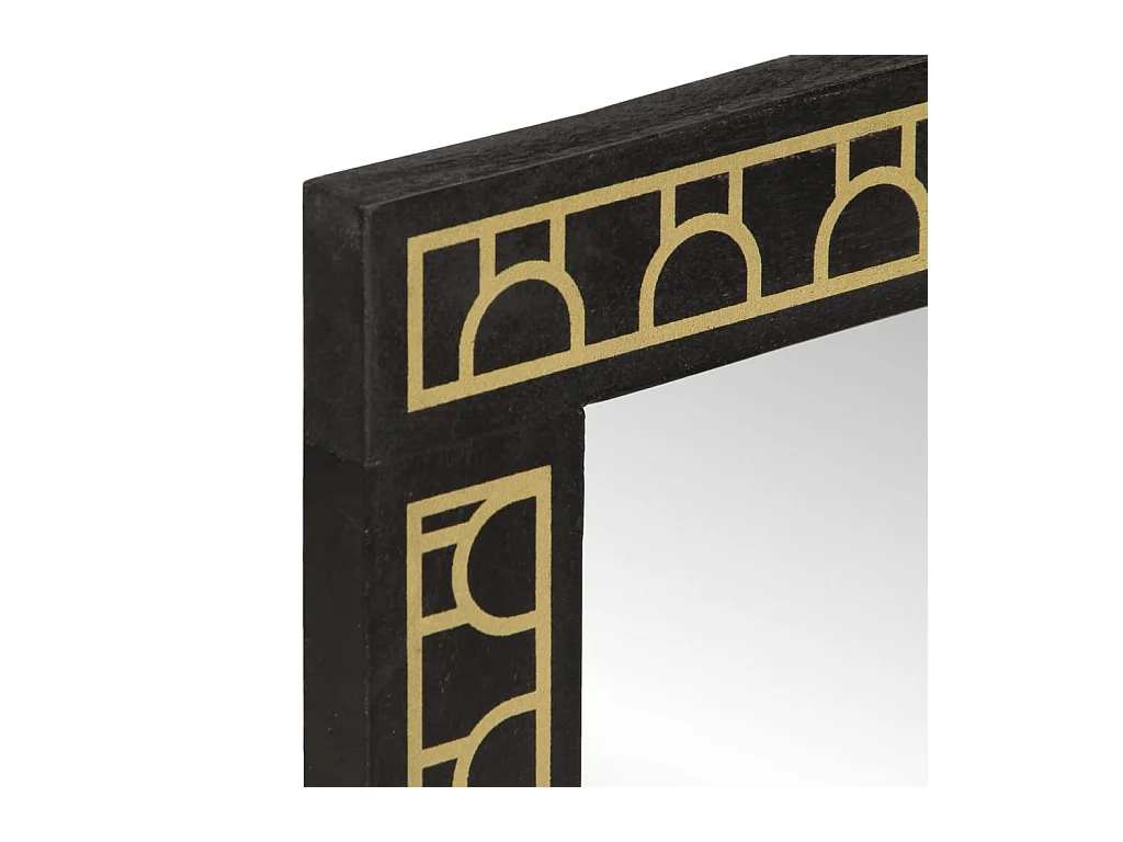 Specchio da bagno 50x70x2,5 cm in legno massello di mango e vetro