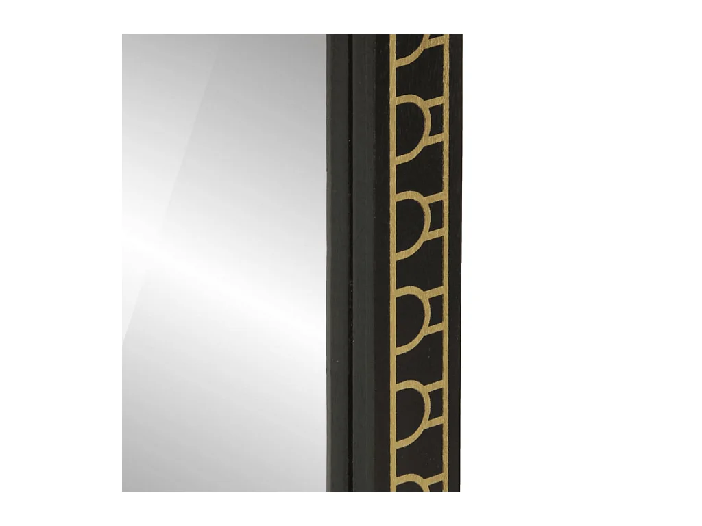 Specchio da bagno 50x70x2,5 cm in legno massello di mango e vetro