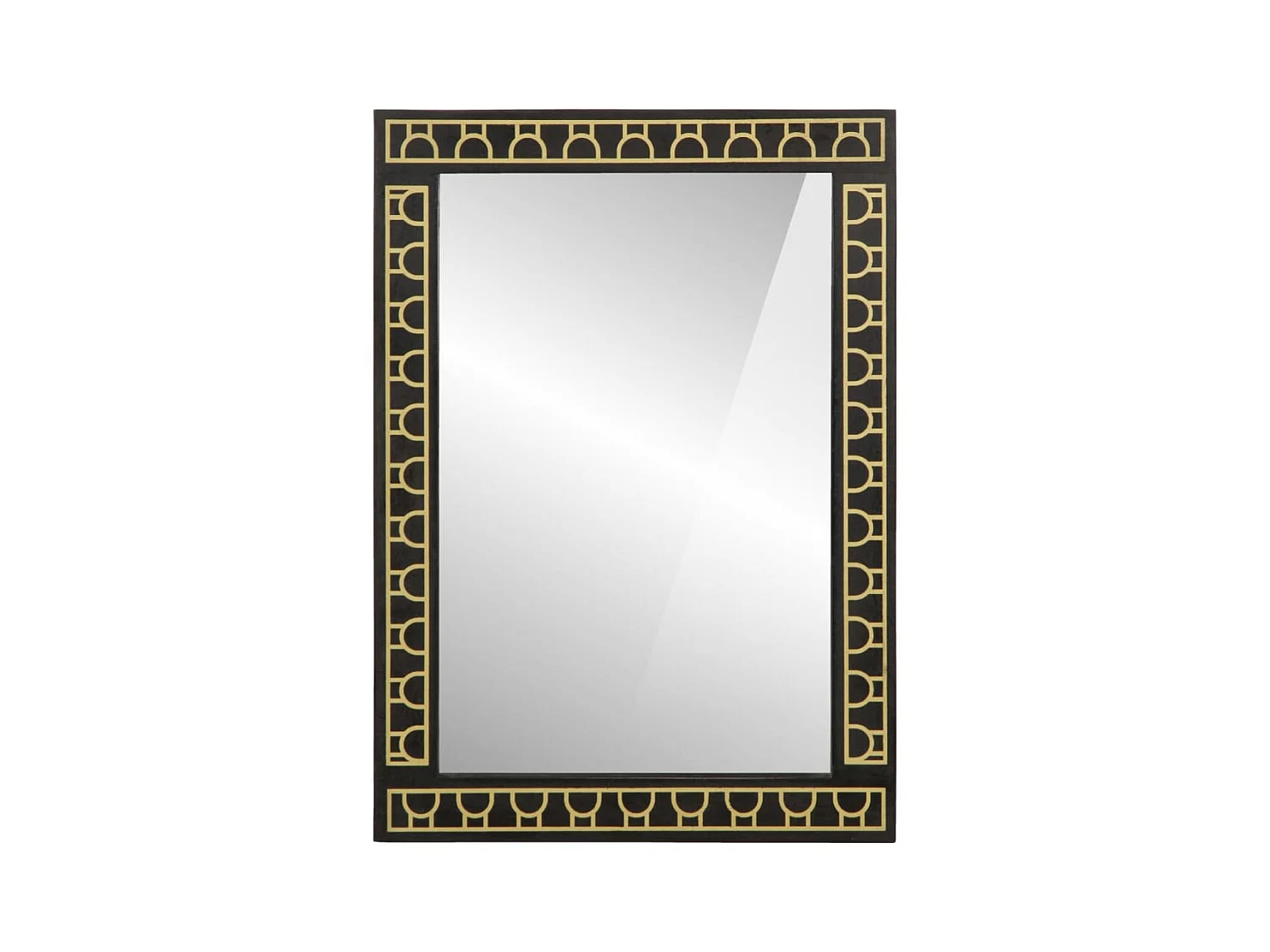 Badkamerspiegel 50x70x2,5 cm massief mangohout en glas