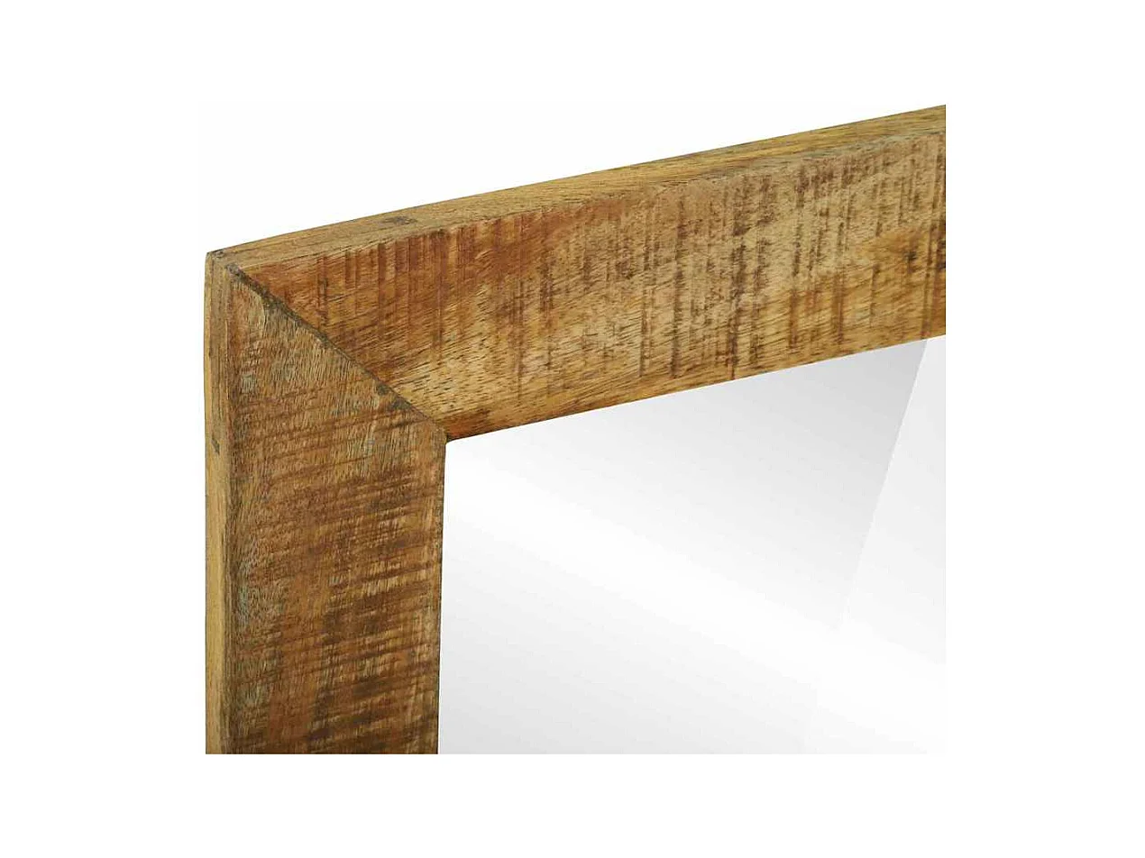 Miroir de salle de bain Marron Bois Mango Solide et Brut