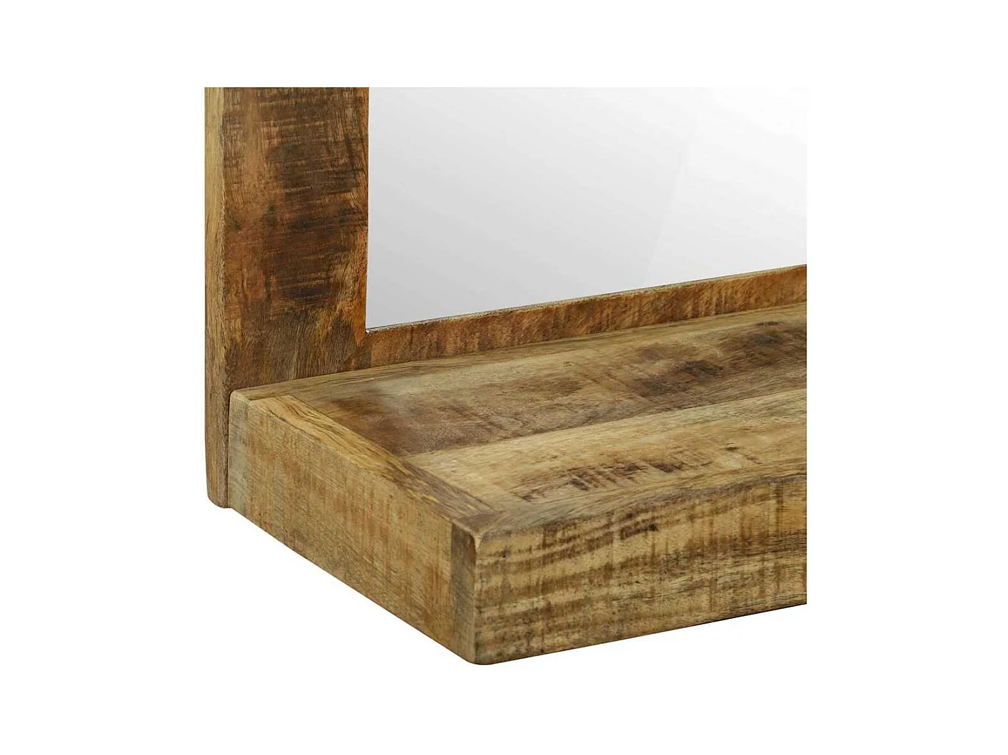 Miroir de salle de bain Marron Bois Mango Solide et Brut