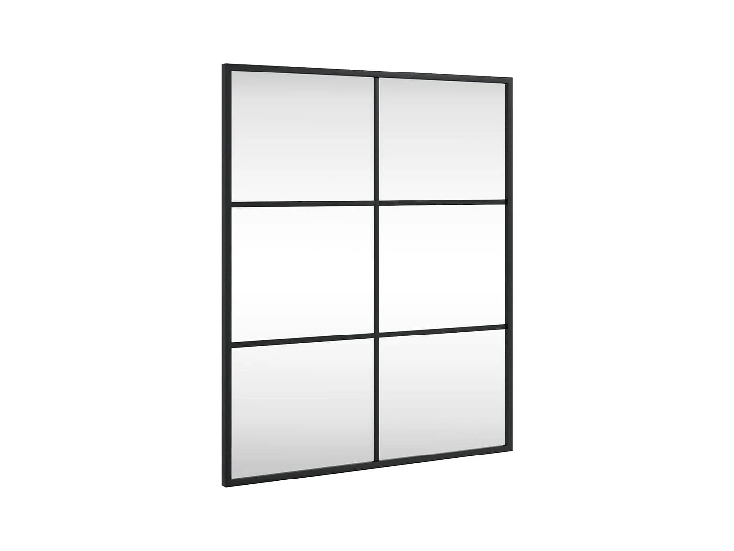 Specchio da parete nero 50x60 cm rettangolare in ferro