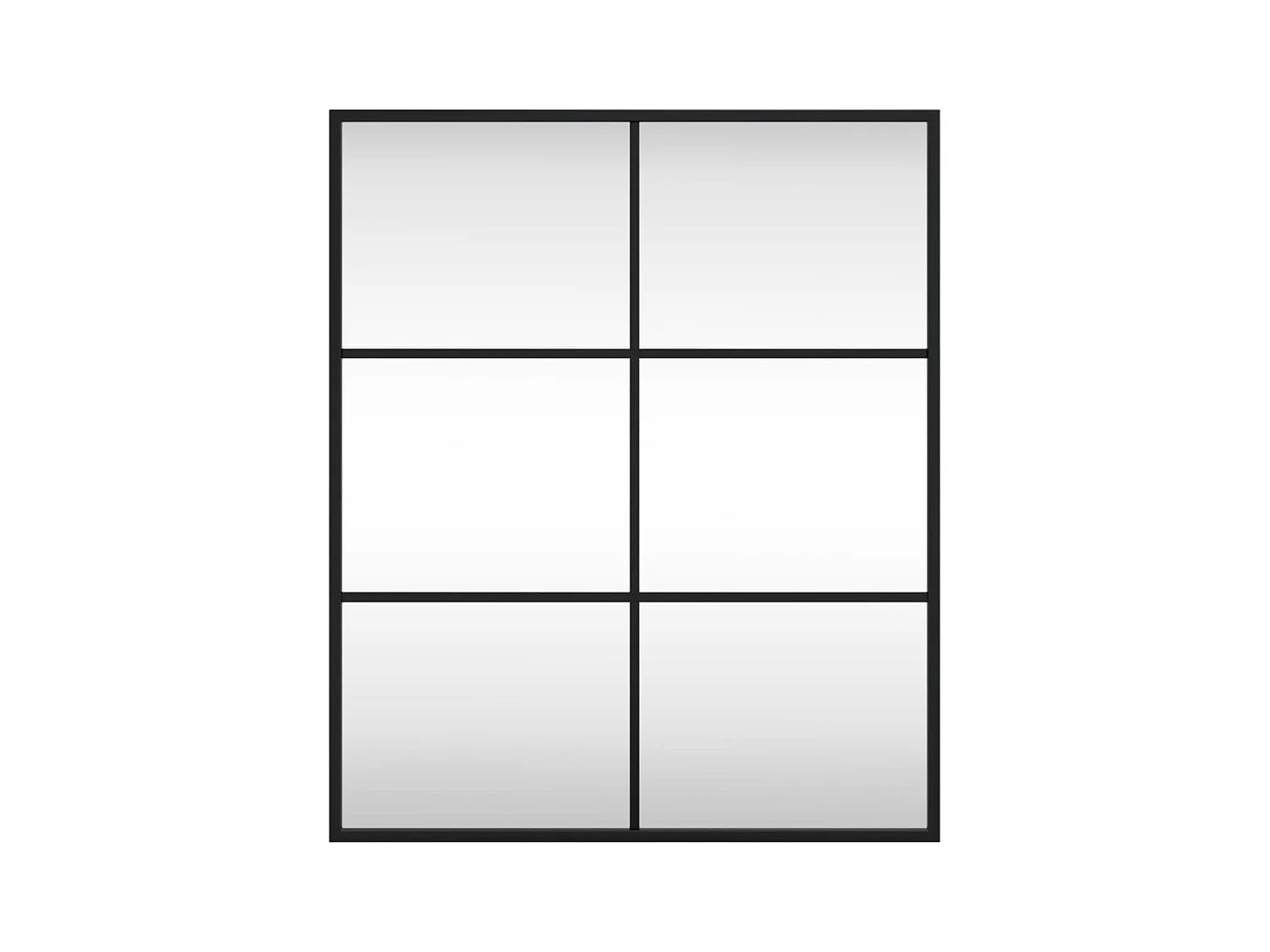 Specchio da parete nero 50x60 cm rettangolare in ferro