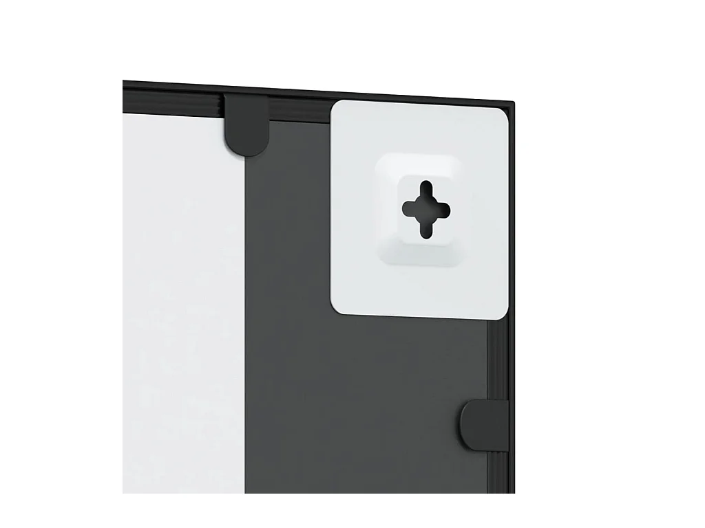 Zwarte wandspiegel 50x60 cm rechthoekig ijzer