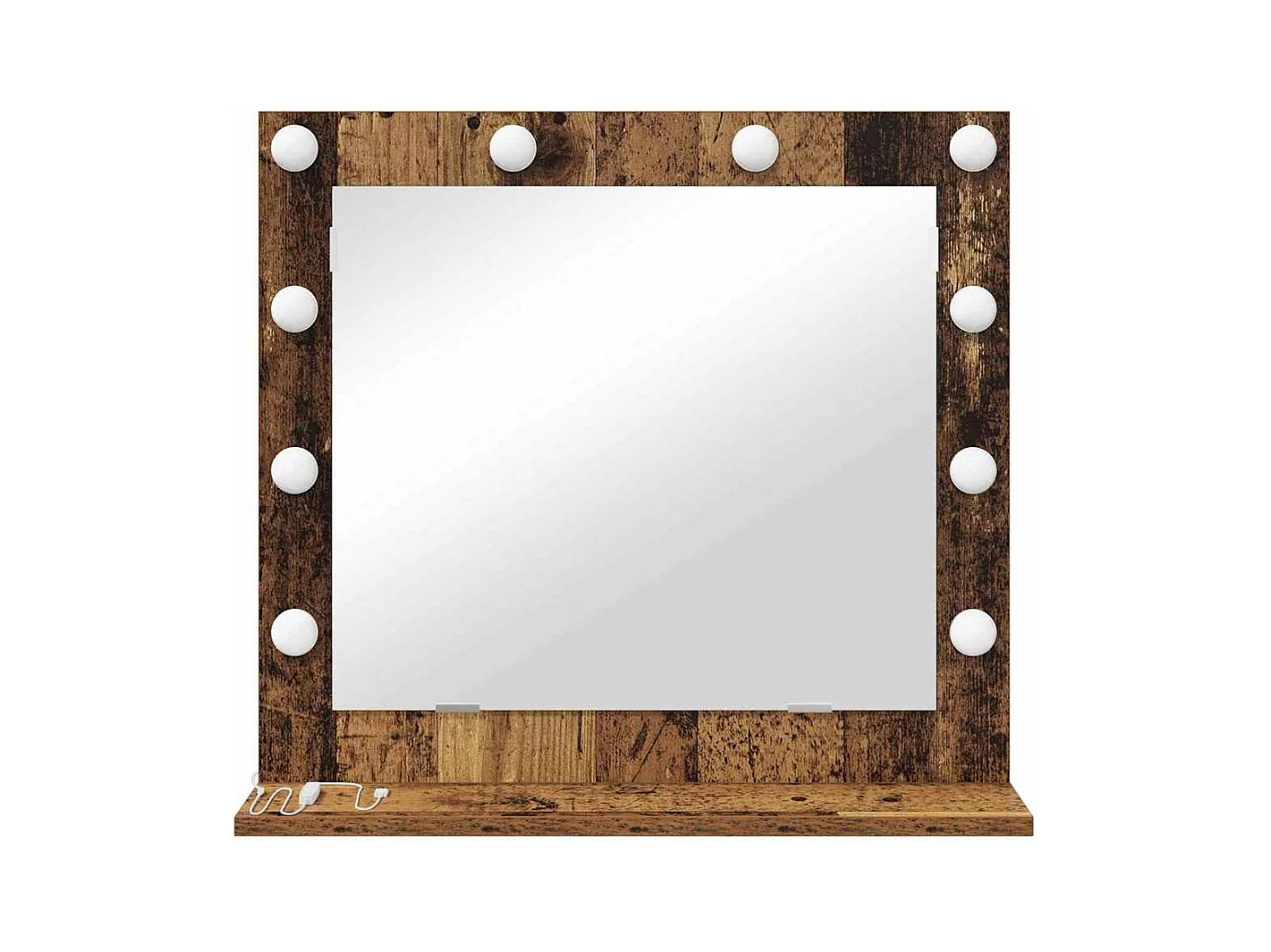 Specchio da toeletta con specchio Legno antico 60 x 55 x 18 cm