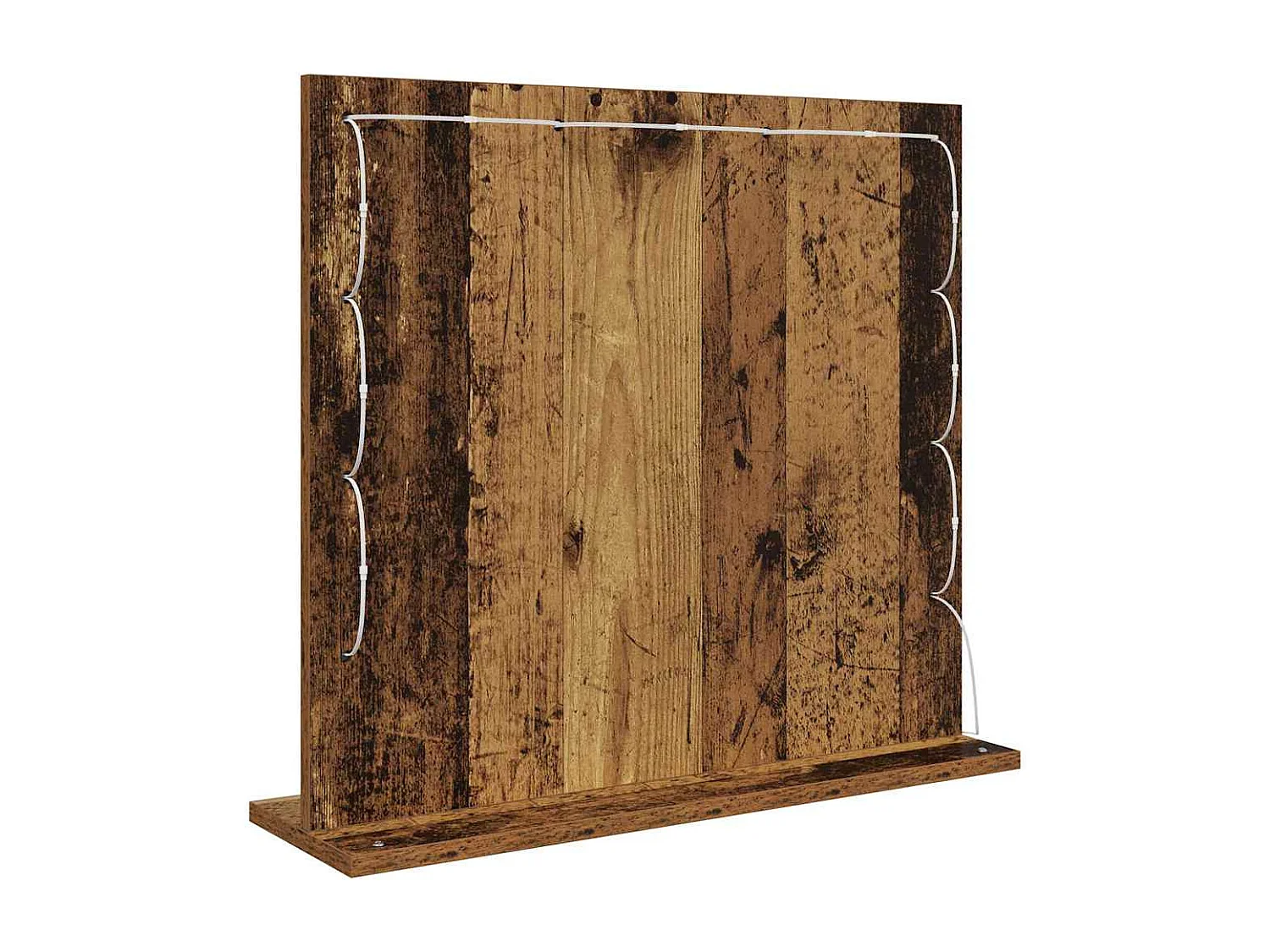 Kaptafelspiegel met spiegel Antiek hout 60 x 55 x 18 cm