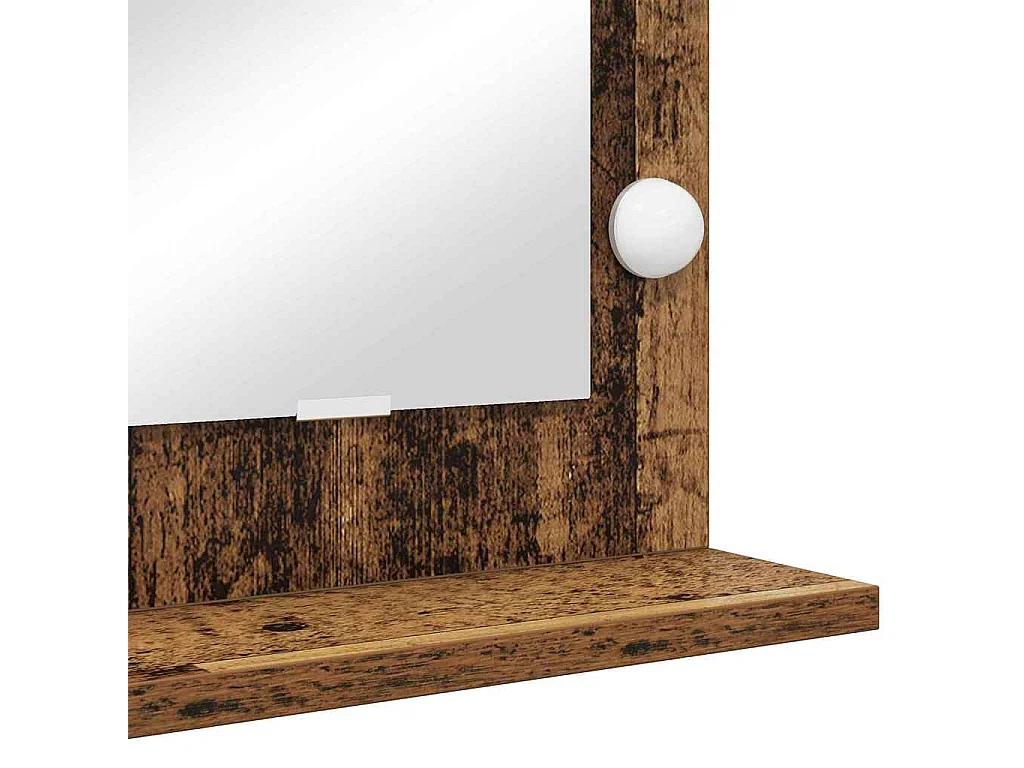 Kaptafelspiegel met spiegel Antiek hout 60 x 55 x 18 cm