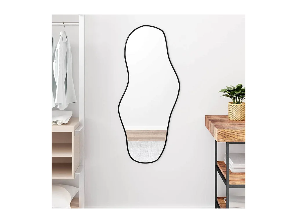 Miroir mural Noir 100x45 cm