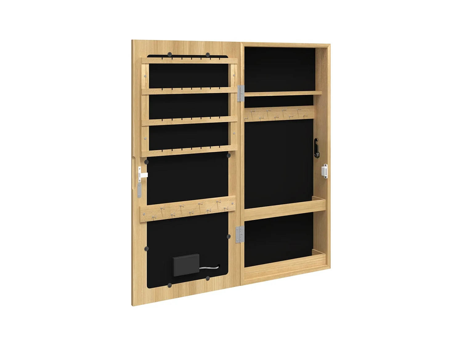 Sieradenkast met spiegel en LED-wandverlichting