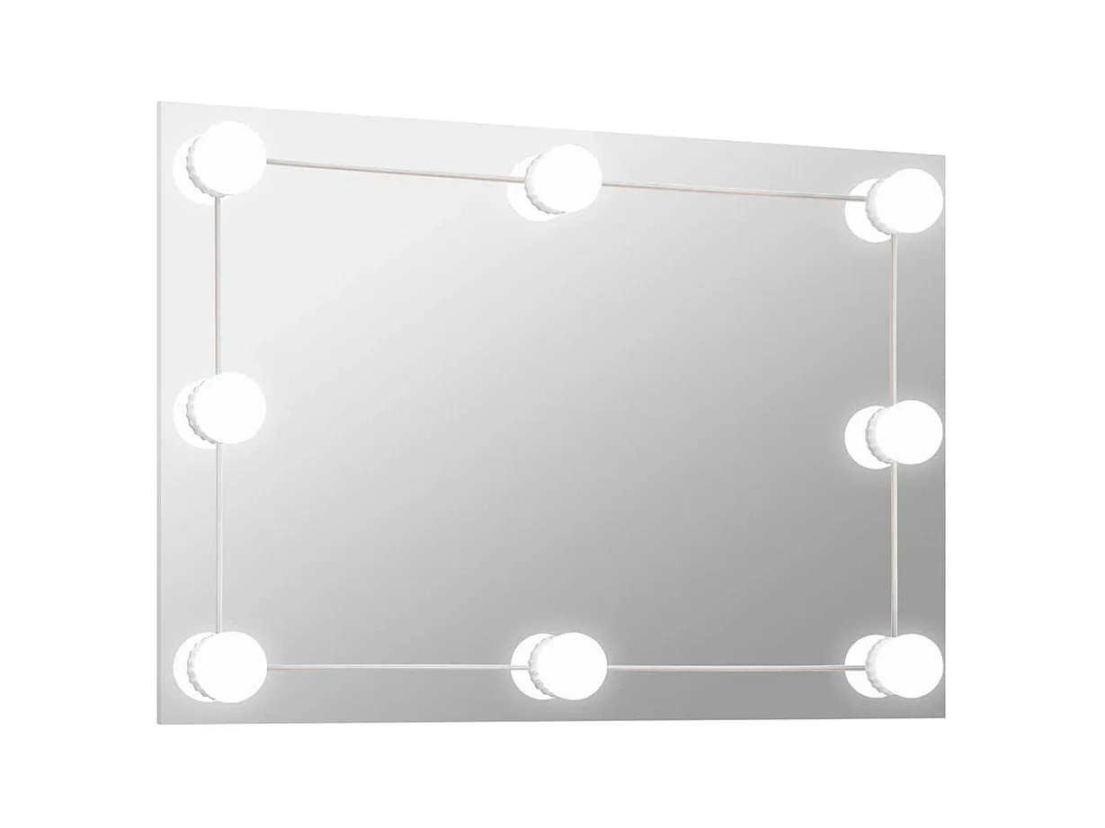 Espejo de pared con lámparas LED Cristal Rectangular