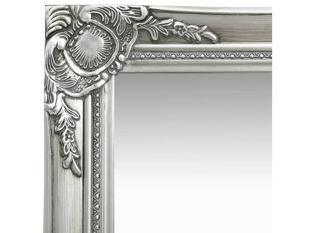 Specchio da parete in stile barocco 40x40 cm Argento