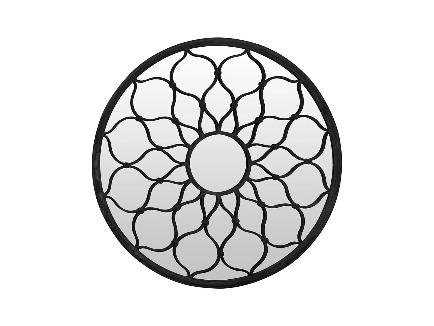 Zwarte spiegel 40x3 cm IJzer voor binnengebruik