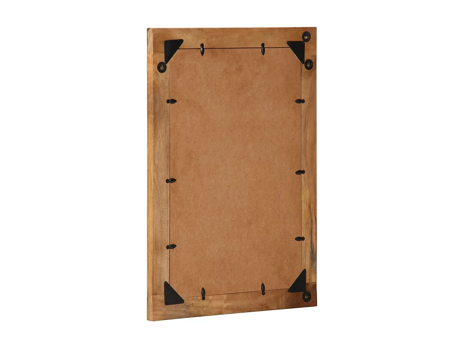 Specchio da bagno 50x70x2,5 cm in legno massello di mango e vetro