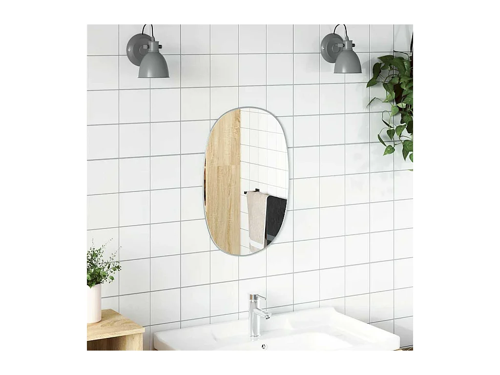 Miroir mural Argenté 60x40 cm