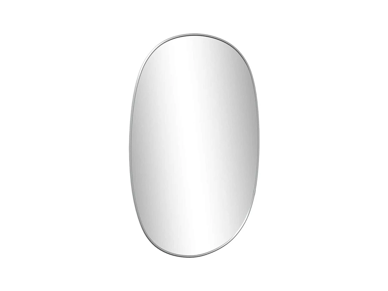 Specchio da parete argentato 60x40 cm