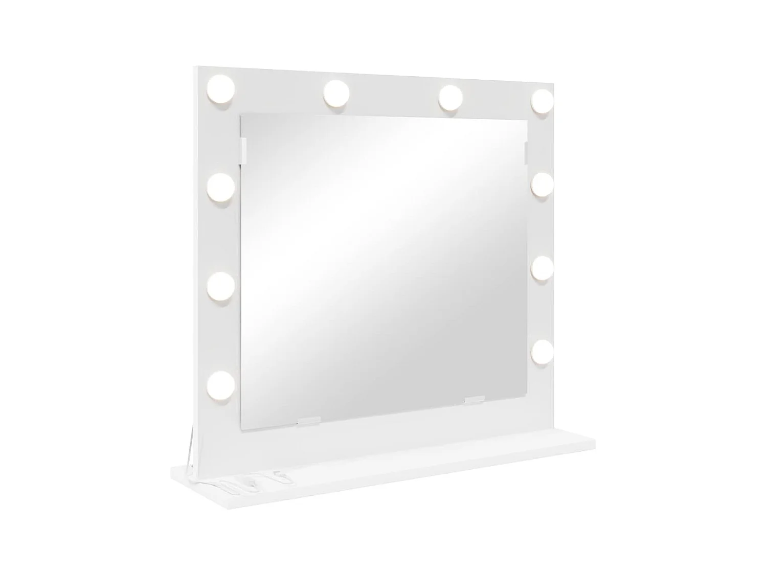 Miroir de vanité avec des lumières à LED Blanc 60 x 55 x 18 cm