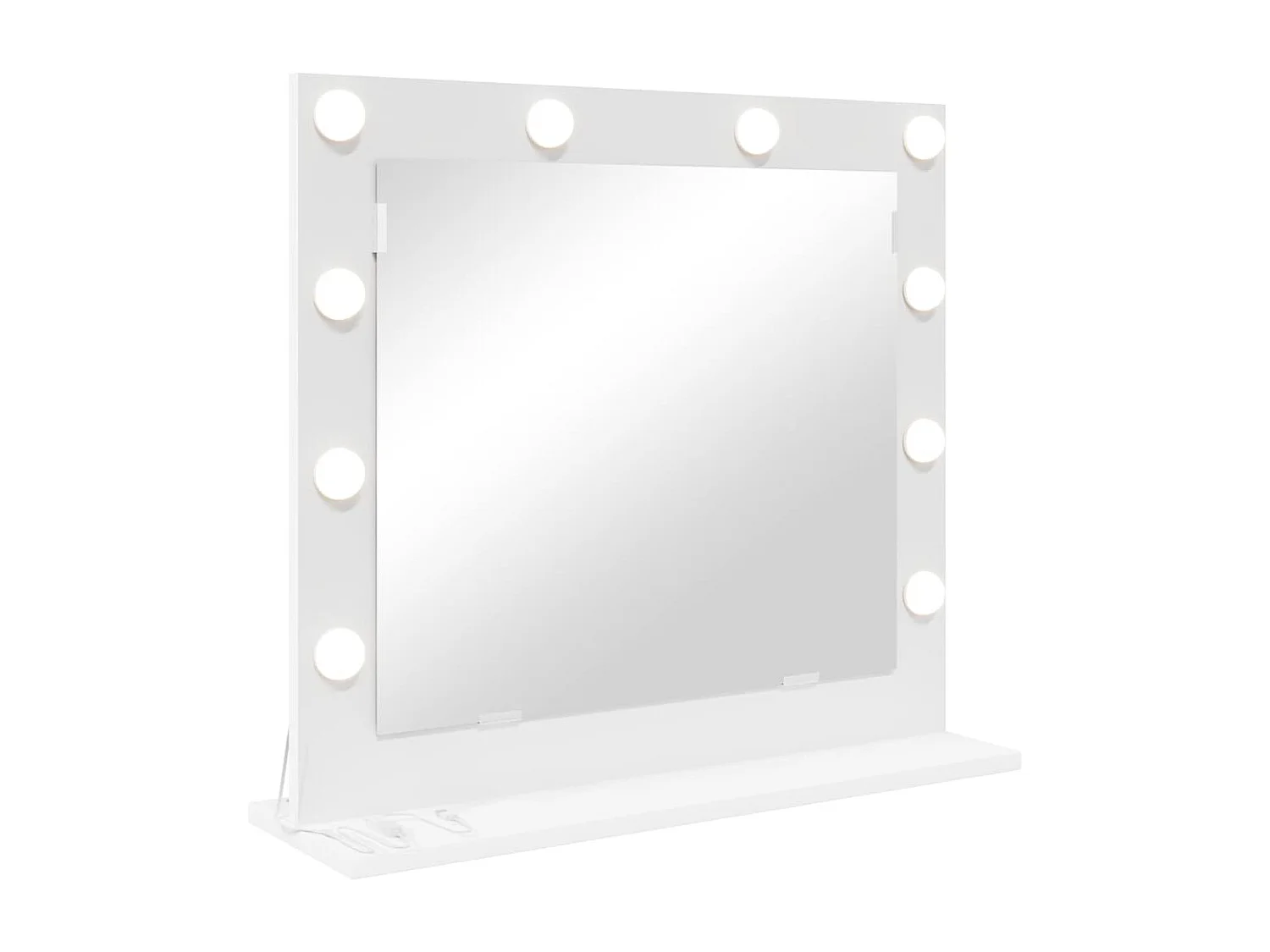 Miroir de vanité avec des lumières à LED Blanc 60 x 55 x 18 cm