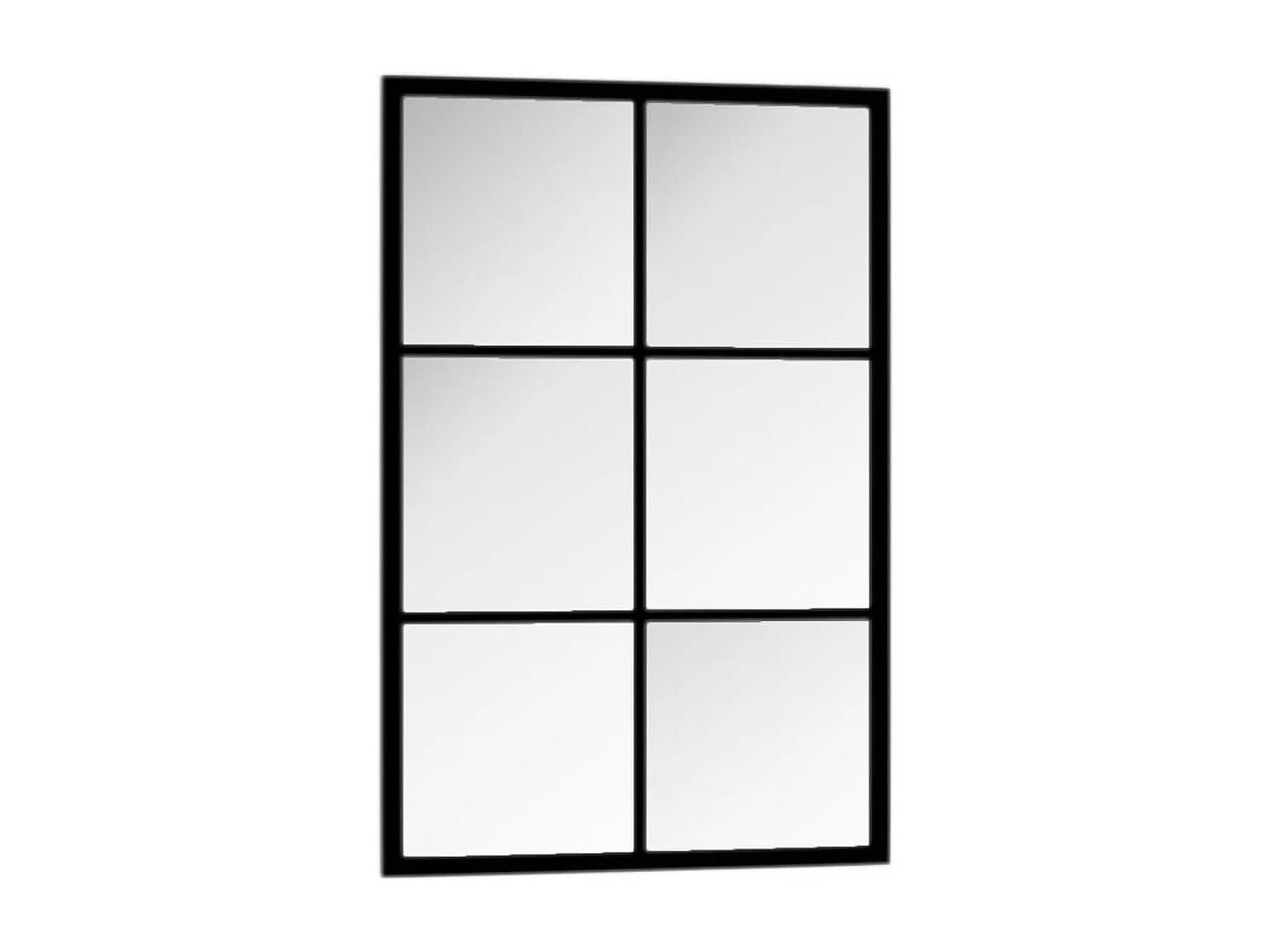 Zwarte wandspiegel 60x40 cm metaal