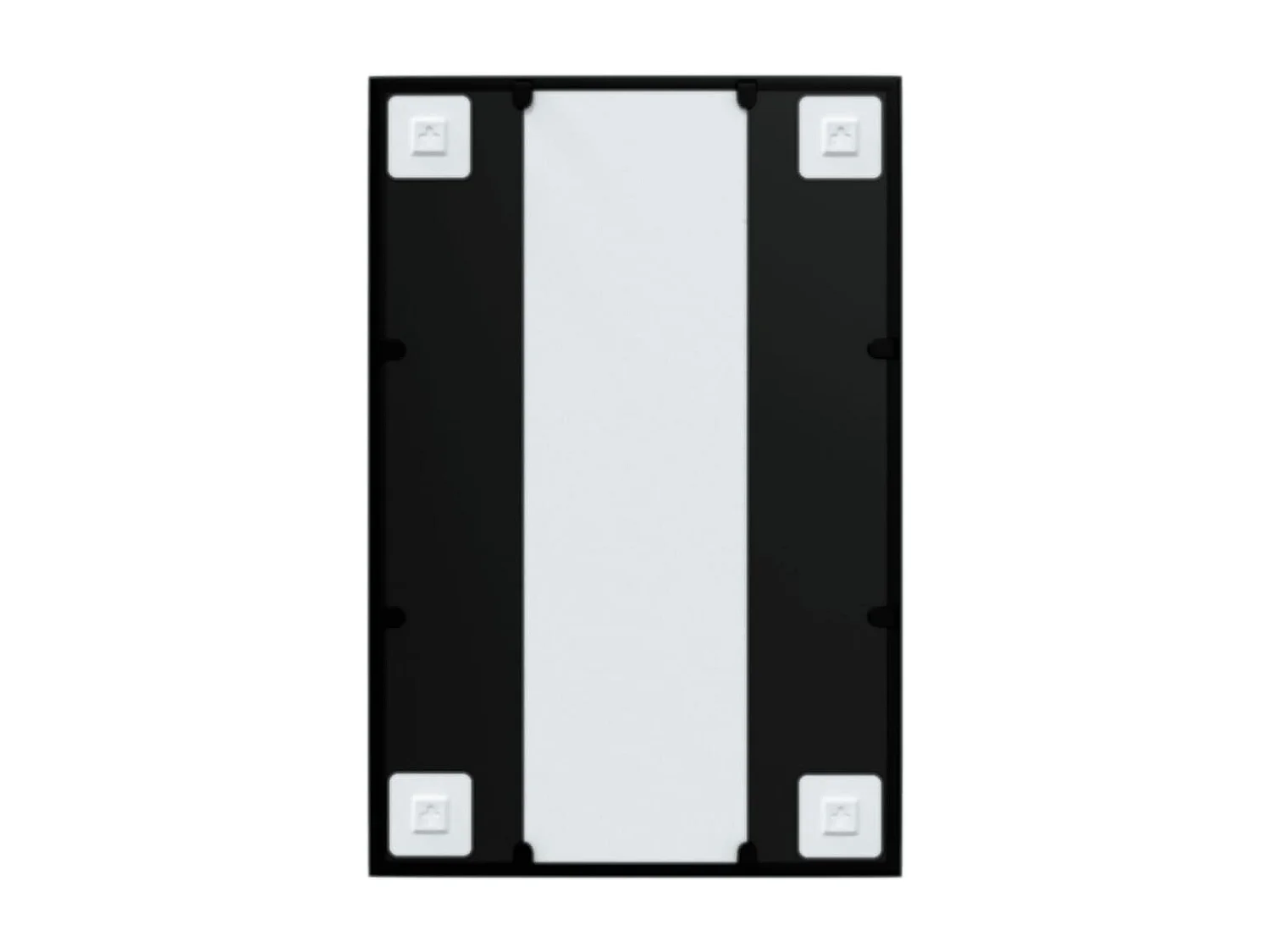 Espejo de pared negro 60x40 cm metal