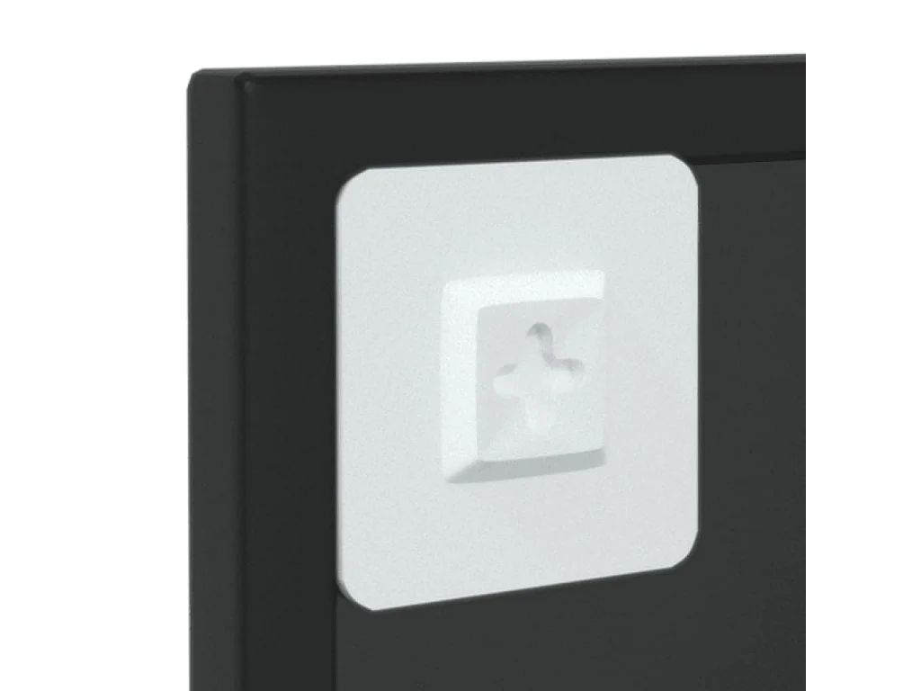 Espejo de pared negro 60x40 cm metal