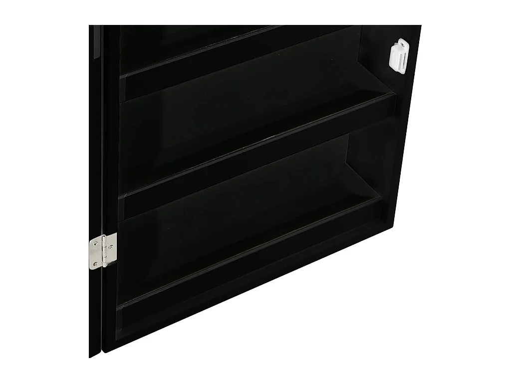 Sieradenkast met spiegel en zwarte LED-wandverlichting