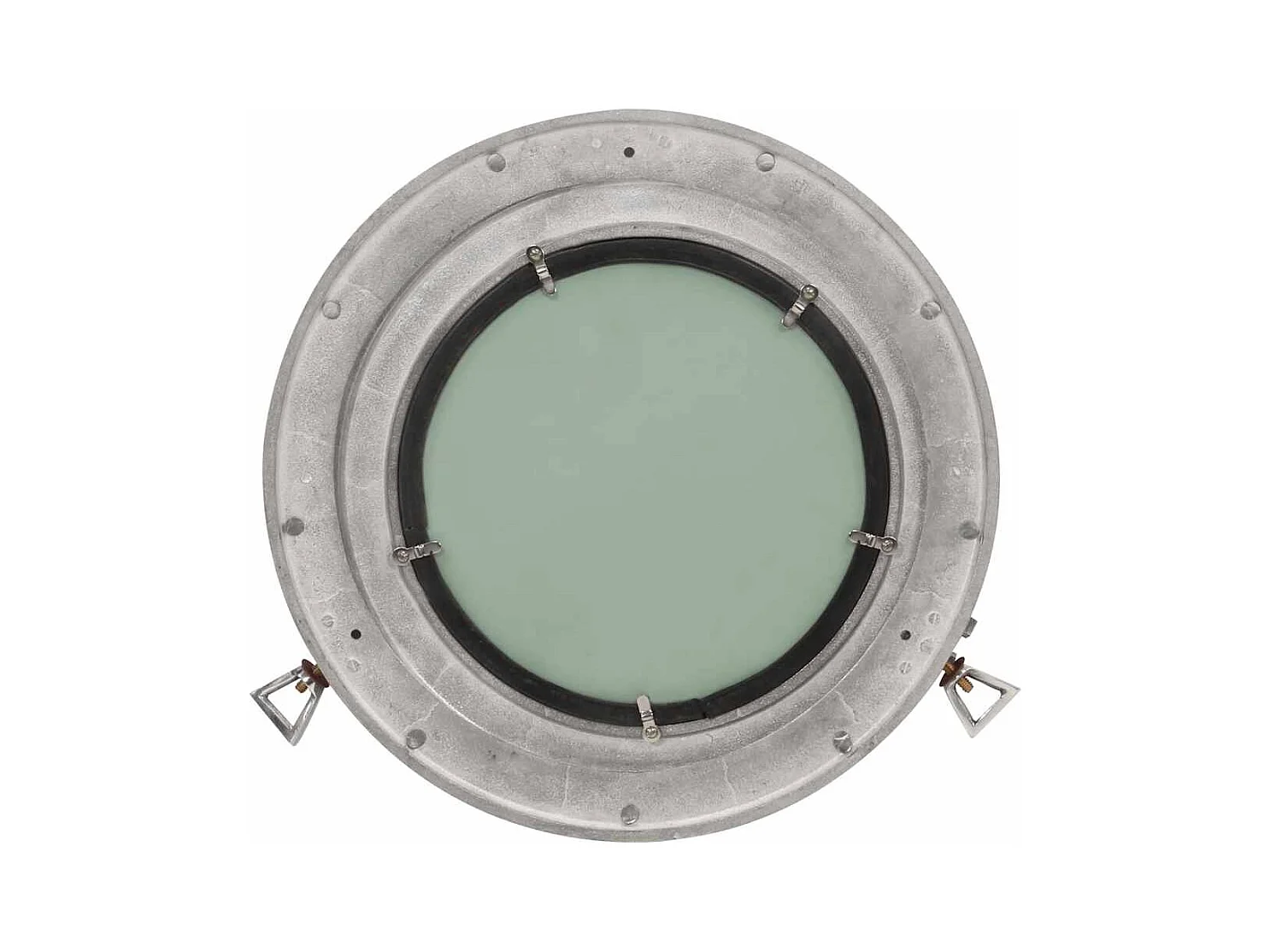 Miroir en forme de hublot mural Ø38 cm aluminium et verre