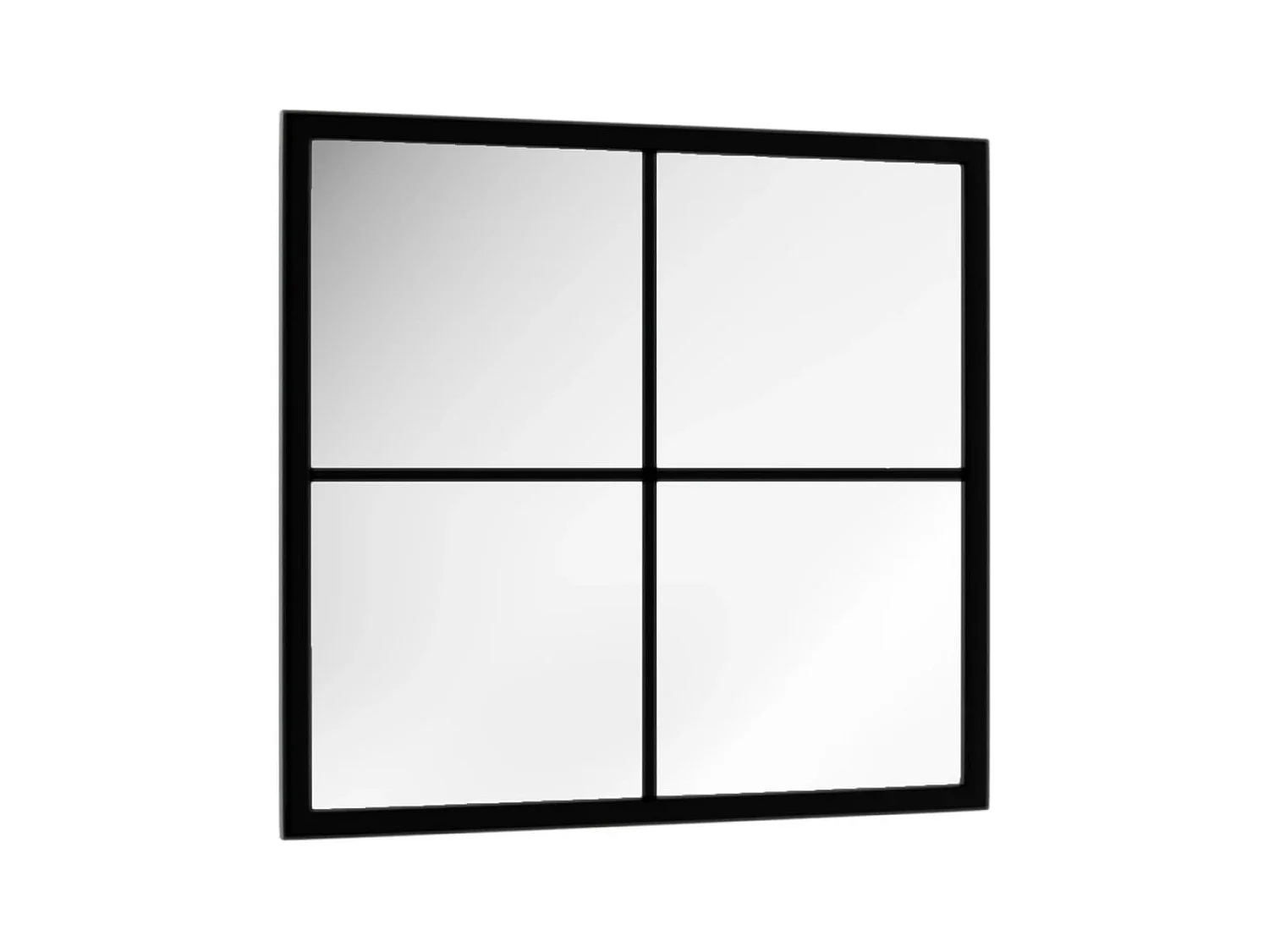 Specchio da parete nero 40x40 cm in metallo