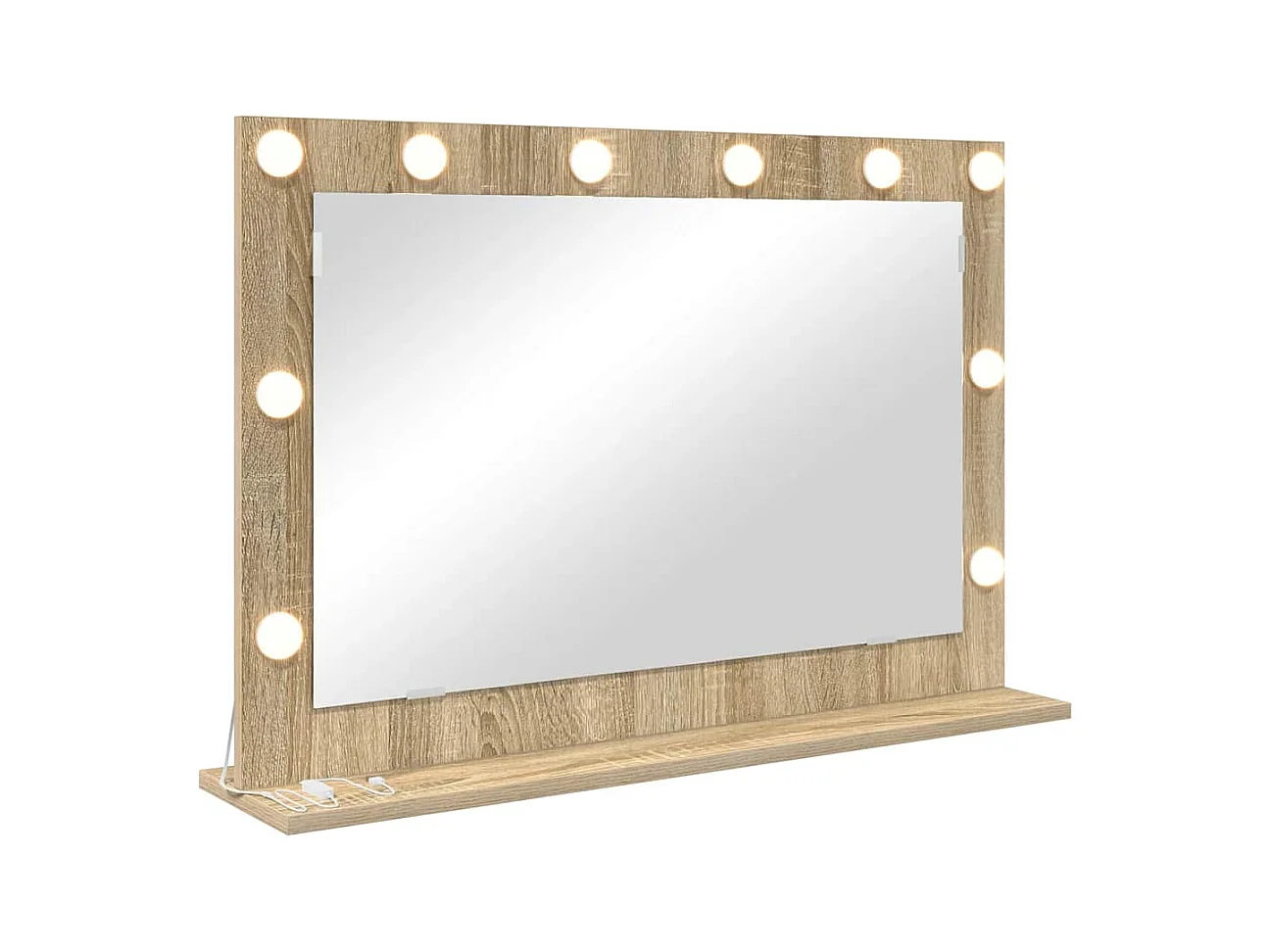 Miroir de vanité avec miroir Chêne Sonoma 80 x 55 x 18 cm