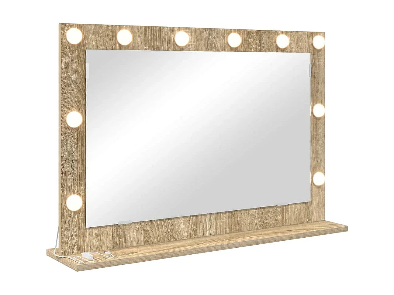 Miroir de vanité avec miroir Chêne Sonoma 80 x 55 x 18 cm