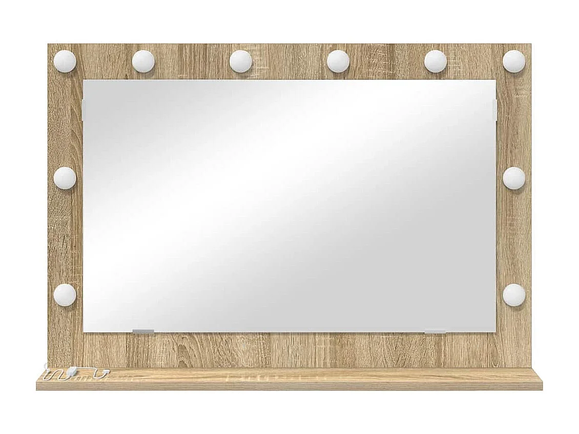 Miroir de vanité avec miroir Chêne Sonoma 80 x 55 x 18 cm