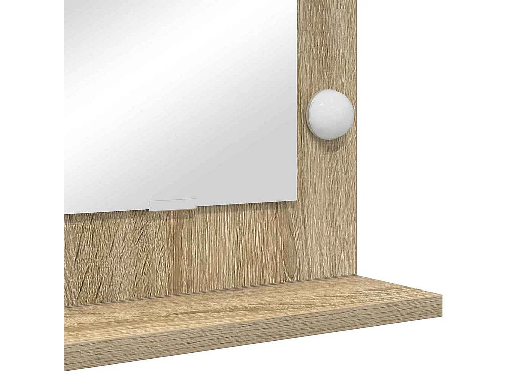 Miroir de vanité avec miroir Chêne Sonoma 80 x 55 x 18 cm
