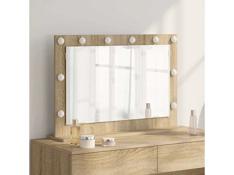 Miroir de vanité avec miroir Chêne Sonoma 80 x 55 x 18 cm