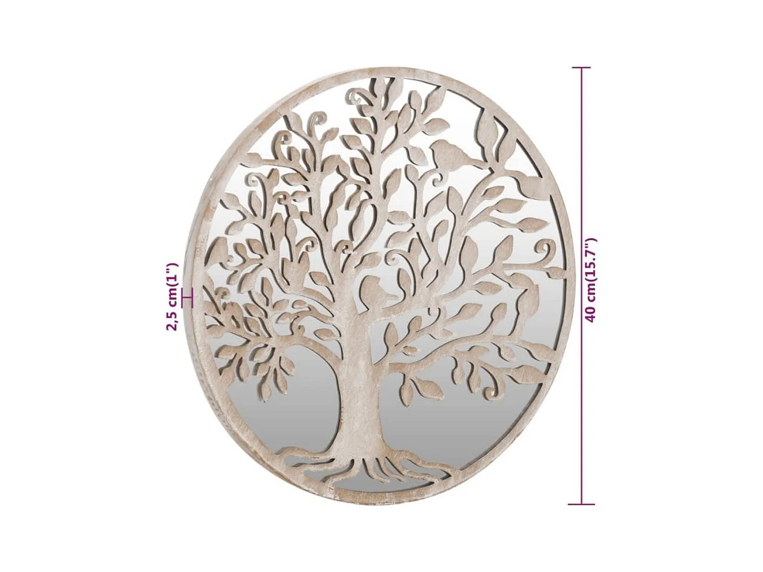 Zandspiegel 40x2,5 cm IJzer voor binnengebruik