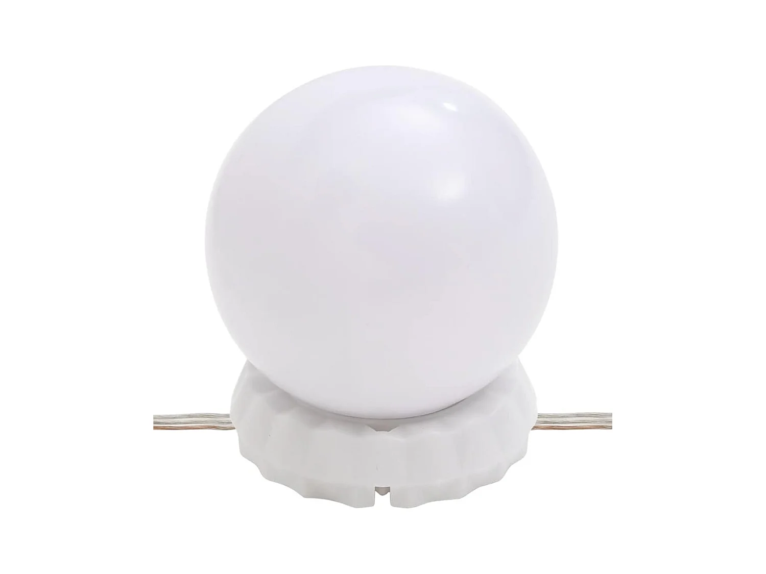 Specchio da parete con luci LED 25x60 cm vetro ovale