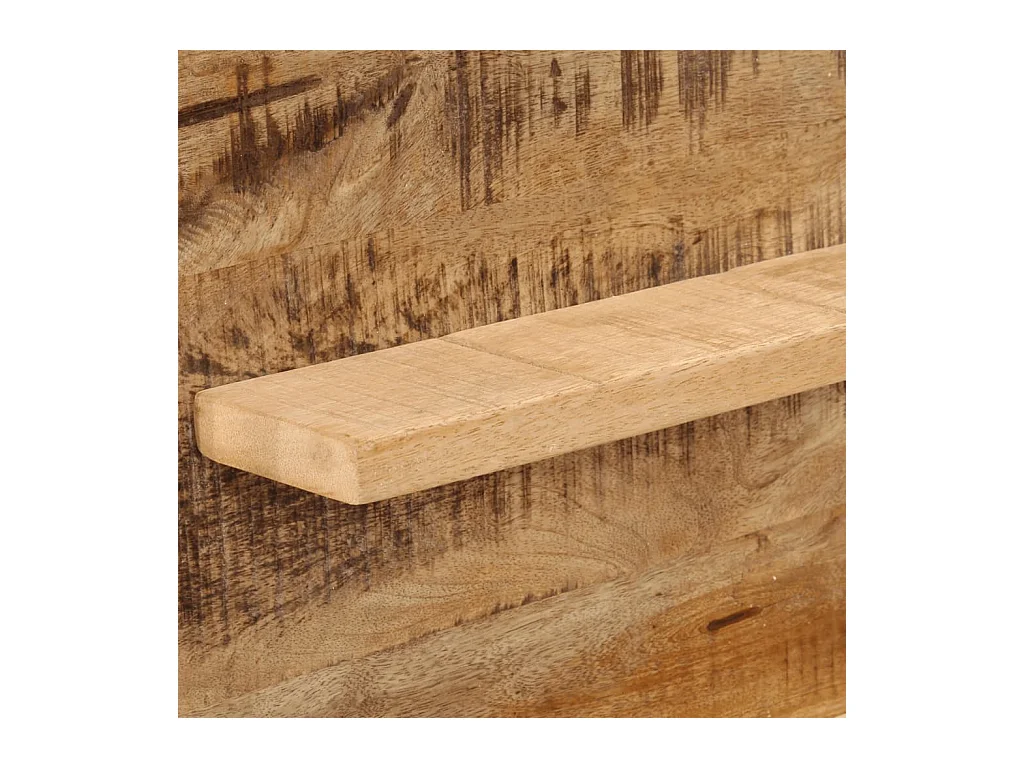 Miroir avec étagères 80x8x55 cm verre et bois massif manguier