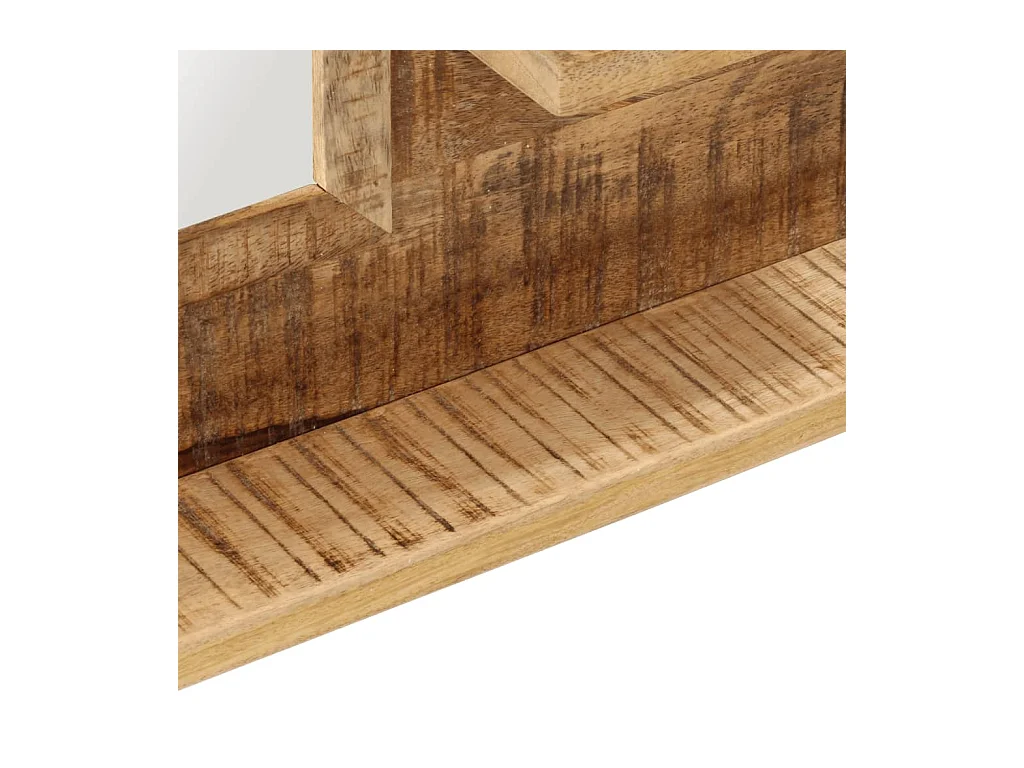 Miroir avec étagères 80x8x55 cm verre et bois massif manguier