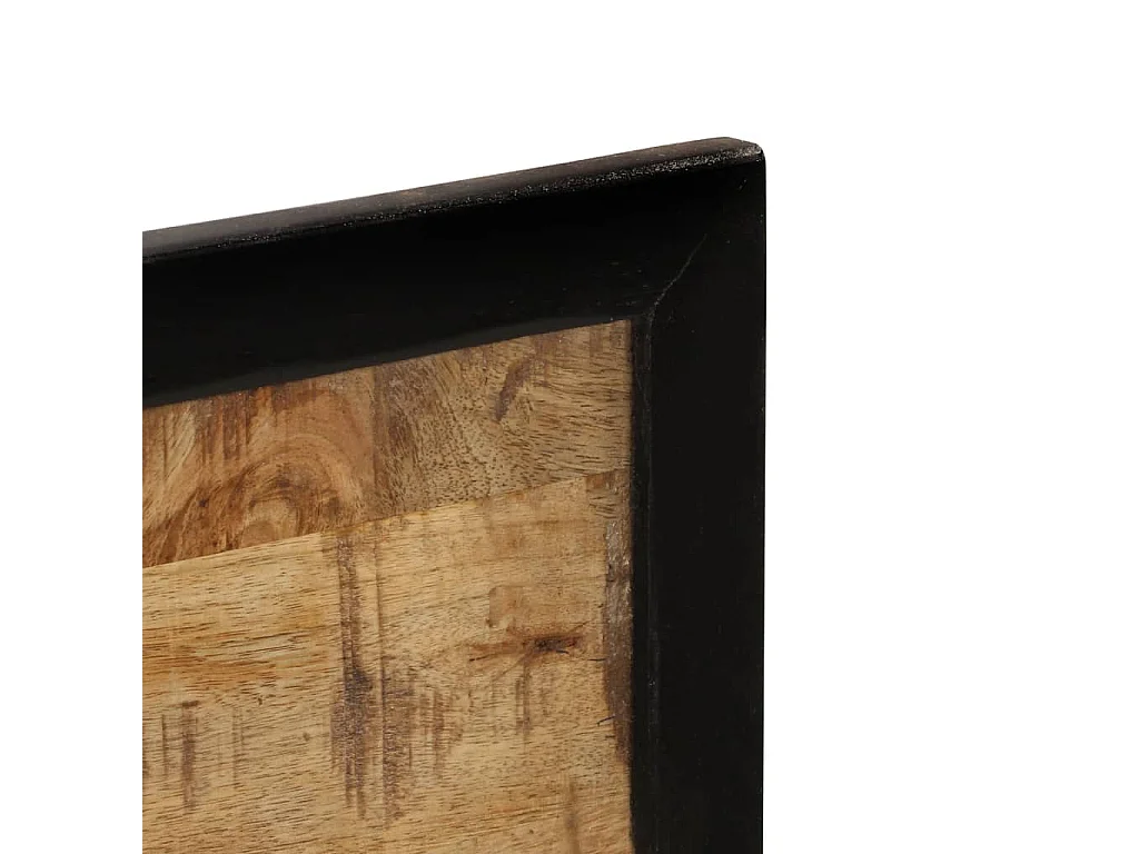 Miroir avec étagères 80x8x55 cm verre et bois massif manguier