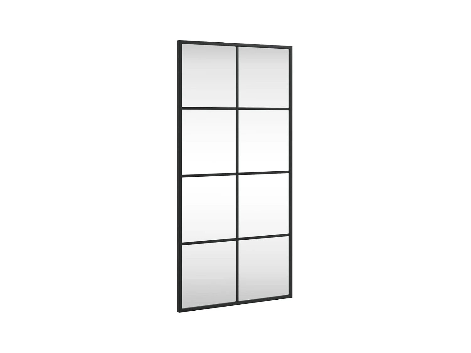 Zwarte wandspiegel 40x80 cm rechthoekig ijzer