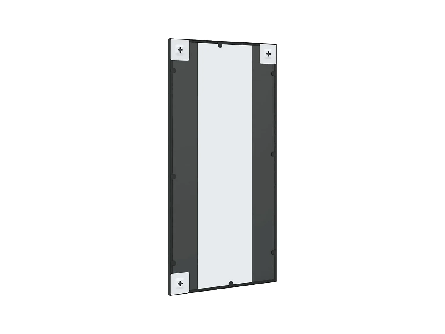 Zwarte wandspiegel 40x80 cm rechthoekig ijzer