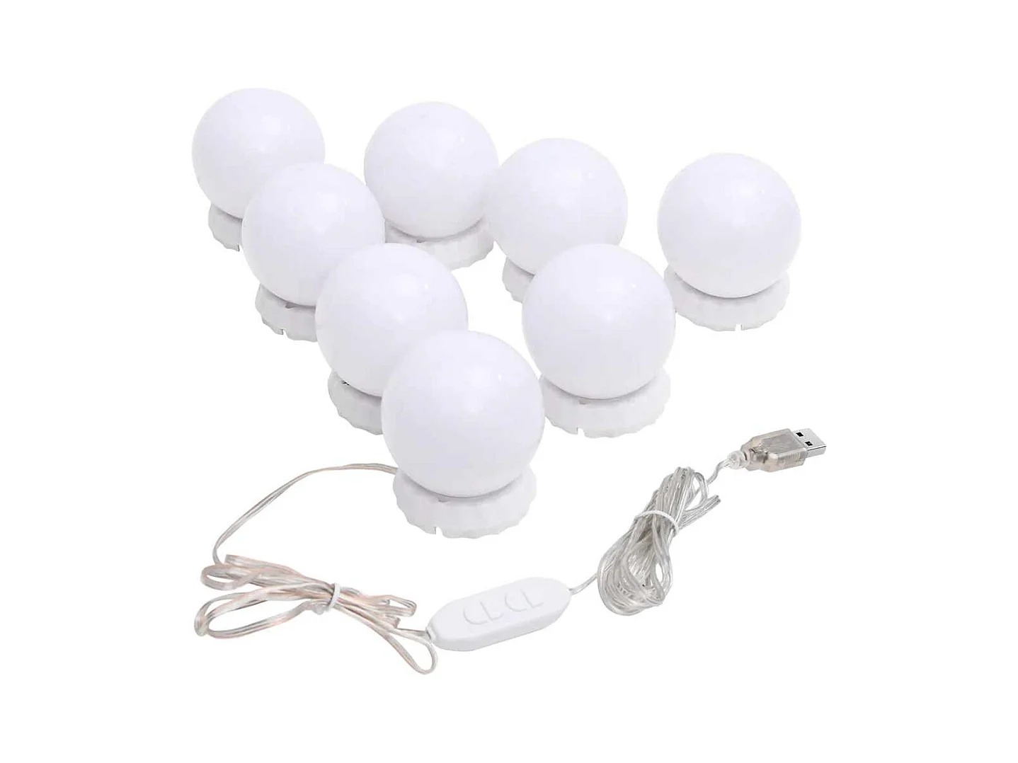 Wandspiegel met LED-verlichting Rond Glas