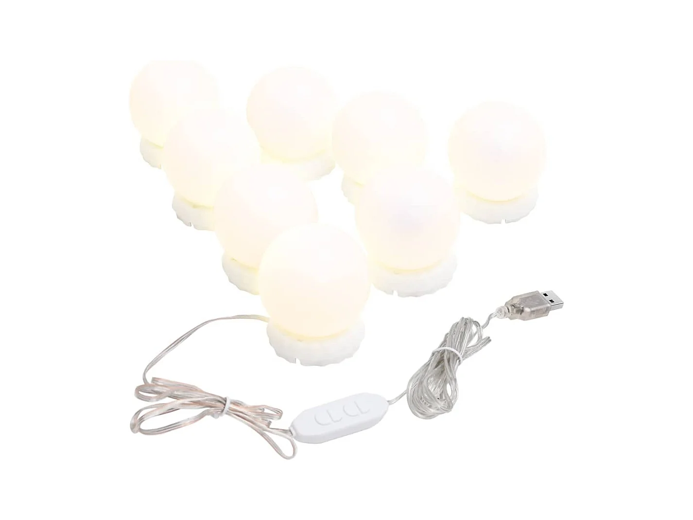 Wandspiegel met LED-verlichting Rond Glas