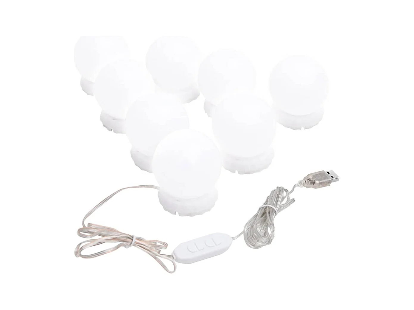 Wandspiegel met LED-verlichting Rond Glas