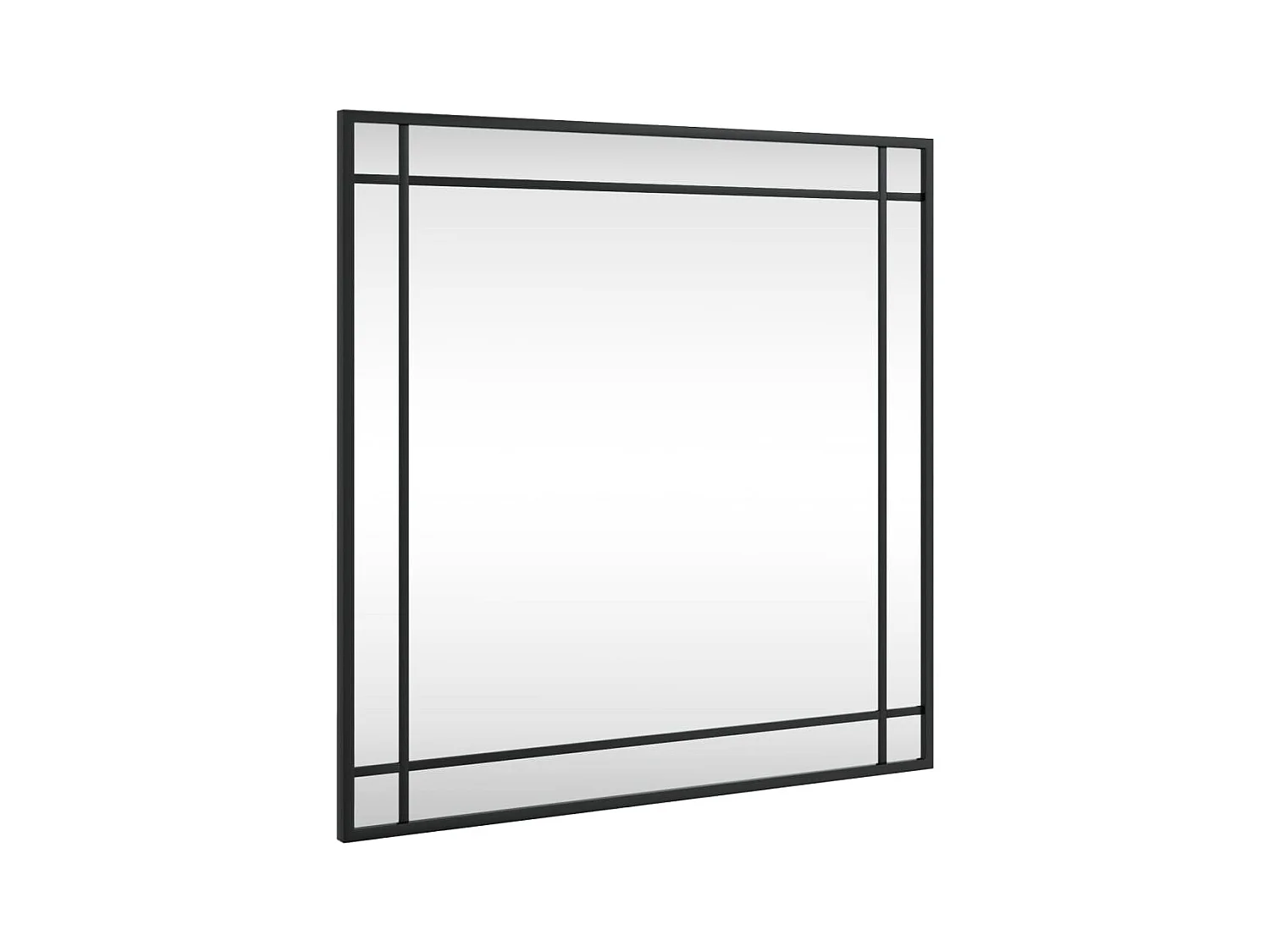 Schwarzer Wandspiegel 60x60 cm quadratisch Eisen